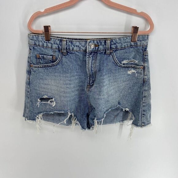 Wild fable acid wash distress jean short high rise womens 12 - Picture 1 of 5